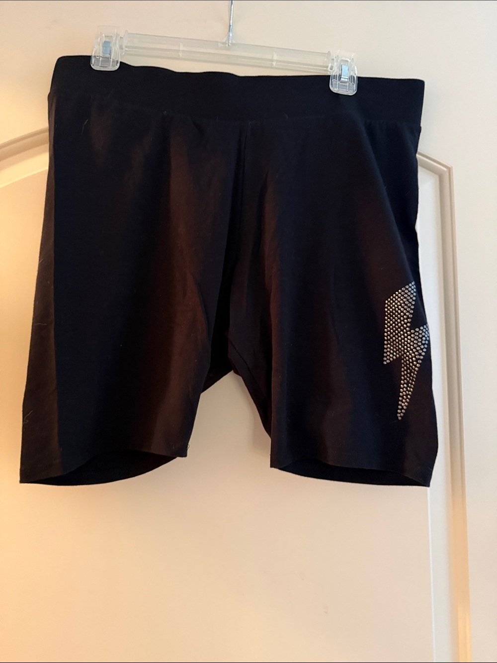 TorridBlack Bike Shorts with Bolt Accent